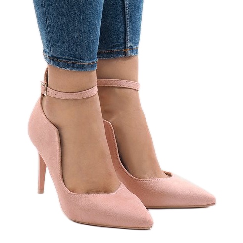 Pink pumps on a B-54 heel