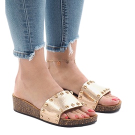 Champagne high heels AC-2809 golden