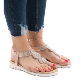 S11 embellished pink sandals