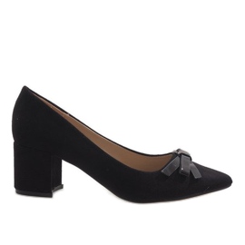 Black suede high heels 7075-P Black suede high heels 7075-P