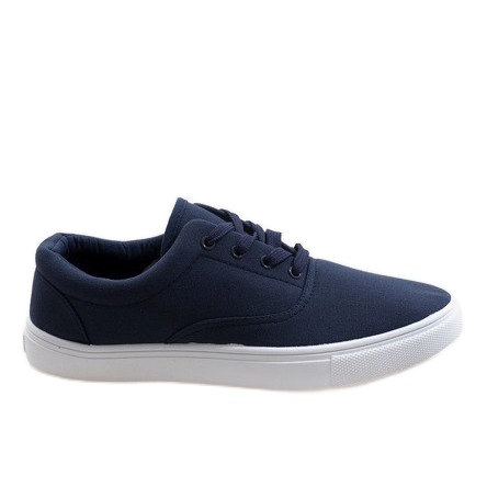 Navy blue men's sneakers QF-10