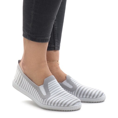 Gray striped sneakers XJ-2909 grey Gray striped sneakers XJ-2909 grey