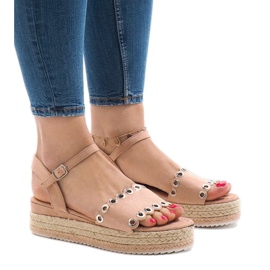 Pink platform sandals 99-46
