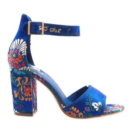 Blue sandals on the post 77-14