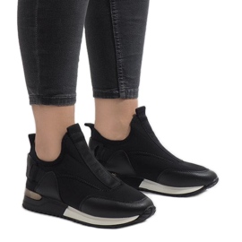 Black sneakers made of Lycra R-403 white Black sneakers made of Lycra R-403 white