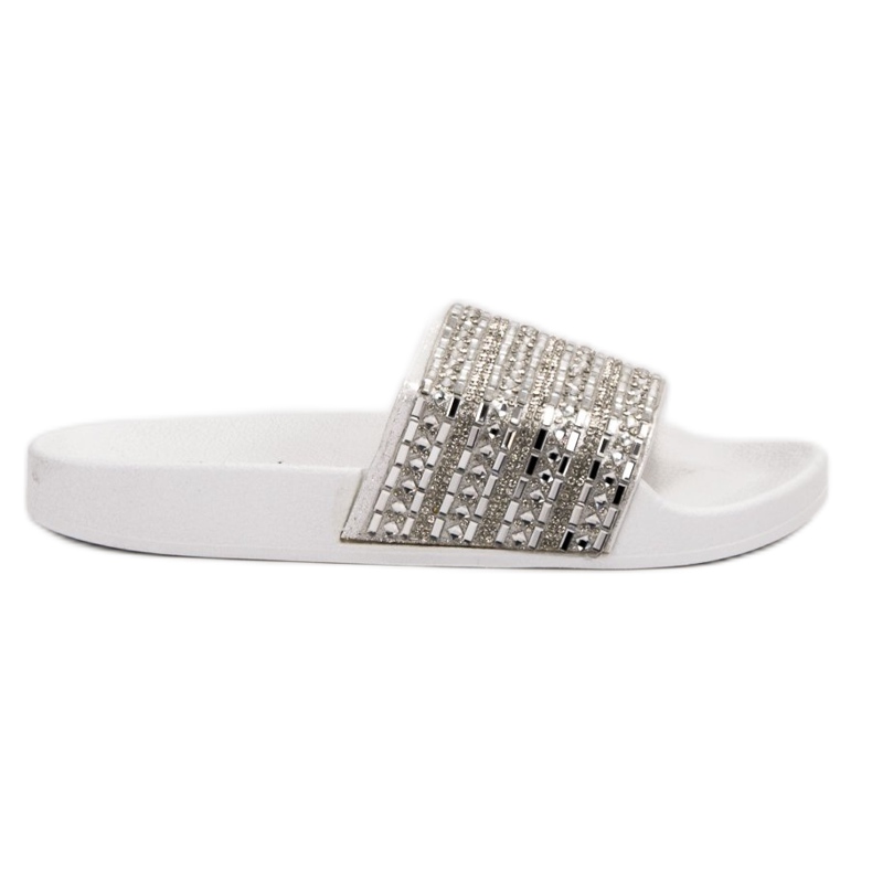 Queen Vivi Slippers With Crystals white Queen Vivi Slippers With Crystals white