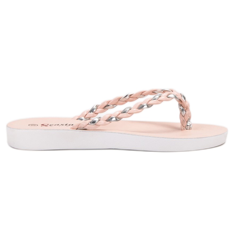 Seastar Pink Braided Flip-Flops
