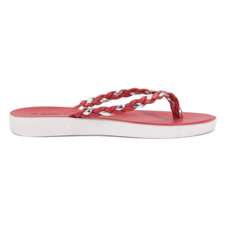 Seastar Red Braided Flip-Flops