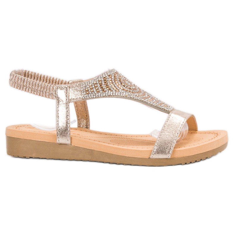 Top Shoes Stylish golden sandals Top Shoes Stylish golden sandals