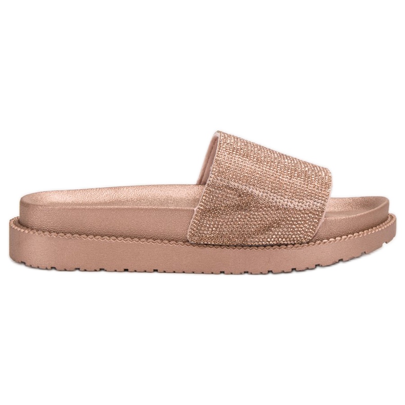 SHELOVET Slippers With Crystals pink