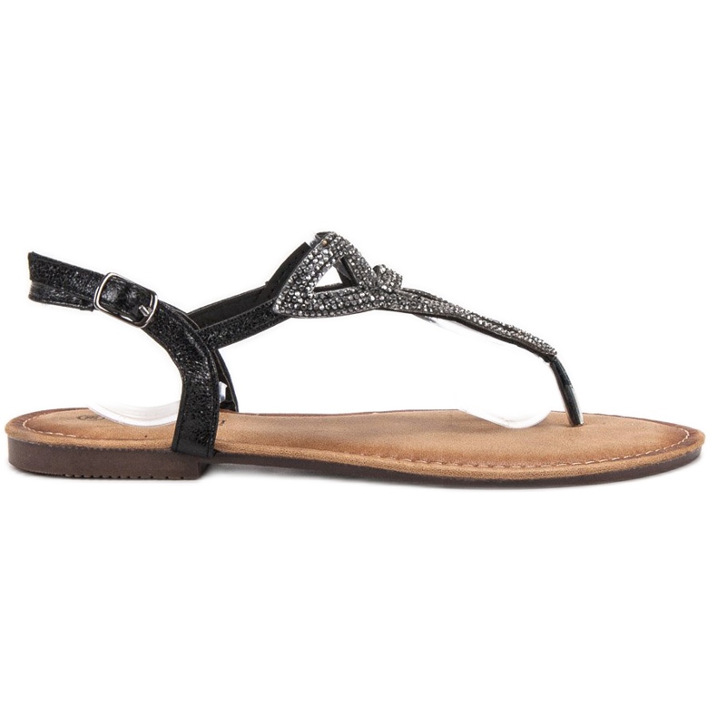 Queen Vivi Women's flat sandals black Queen Vivi Women's flat sandals black