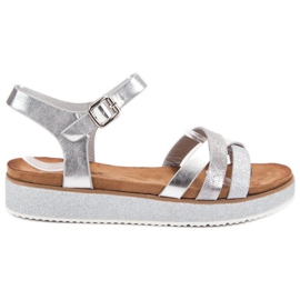 Bestelle Sandals With Glitter Soles grey