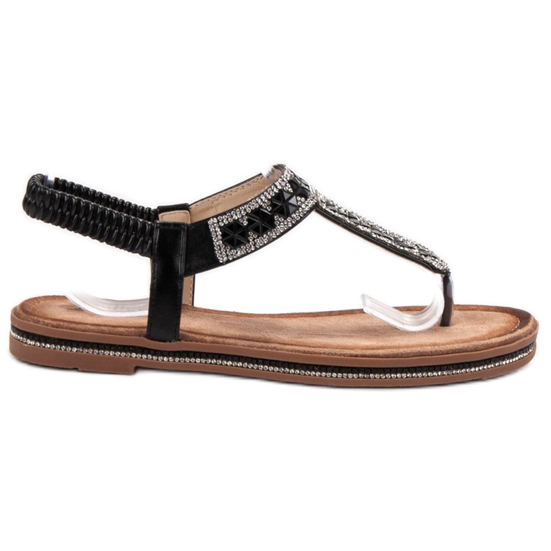 SHELOVET Black sandals of flip-flops