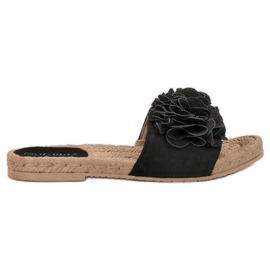 SHELOVET Black Espadrilles