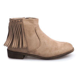 Boho-style suede boots 8355 Beige Boho-style suede boots 8355 Beige