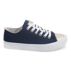 Navy blue women's sneakers TL13