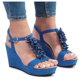 Blue Liris wedge sandals