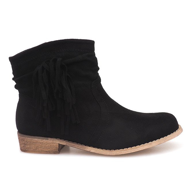 Suede Booties Jodhpur boots ZY9040 Black