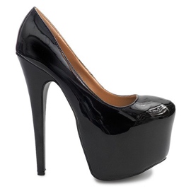 High Lacquered Pins On the Platform D905 Black