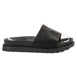 SHELOVET Slippers On The Platform black