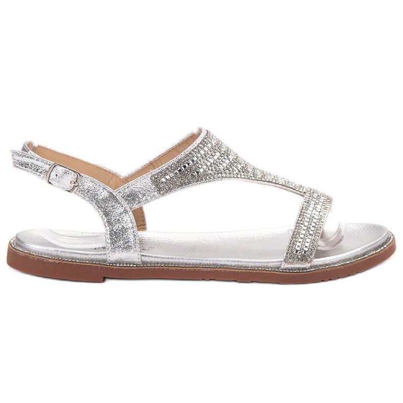 Super Mode Stylish Silver Sandals grey