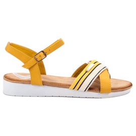 Bello Star Buckle fastening sandals yellow