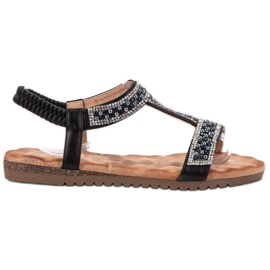 Emaks Decorated Women's Sandals black Emaks Decorated Women's Sandals black
