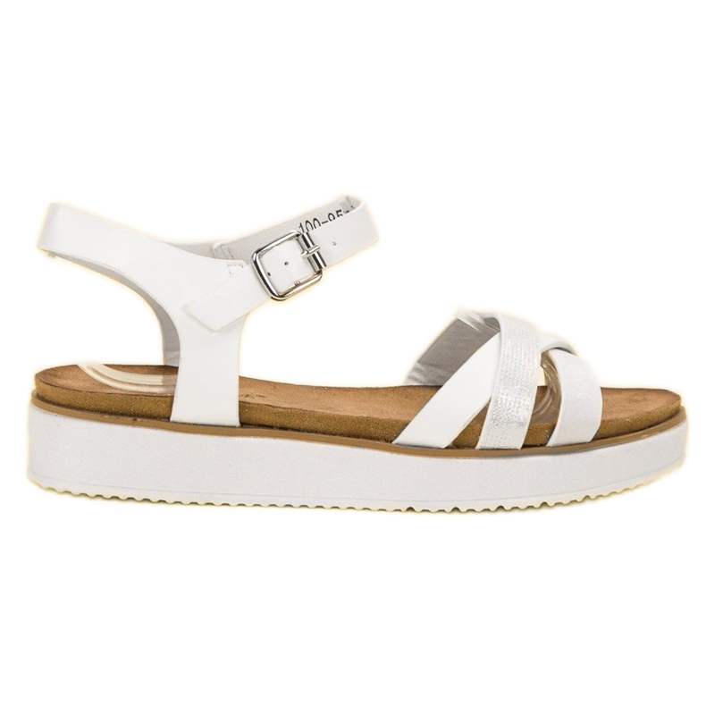 Bestelle Sandals With Glitter Soles white Bestelle Sandals With Glitter Soles white