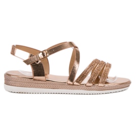 comfortable gold sandals