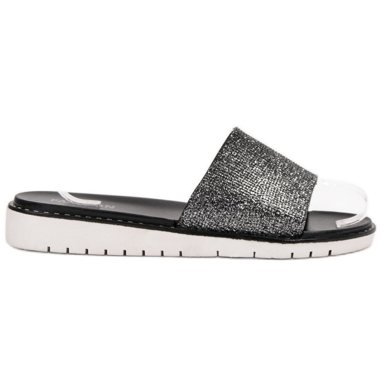 Fashionable Shiny Slippers black Fashionable Shiny Slippers black