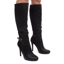 High Heel Boots 8022 Black