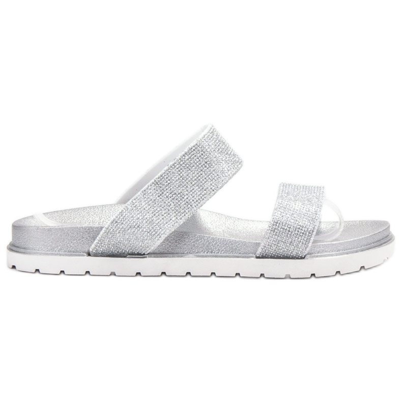SHELOVET Rubber Slippers With Glitter grey SHELOVET Rubber Slippers With Glitter grey