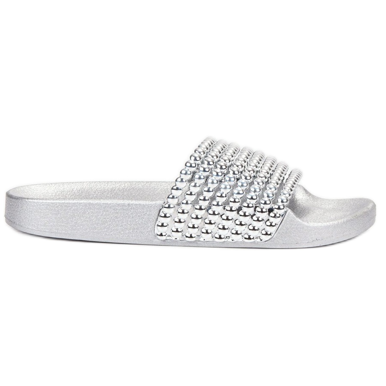 Bestelle Rubber Slippers With Beads grey