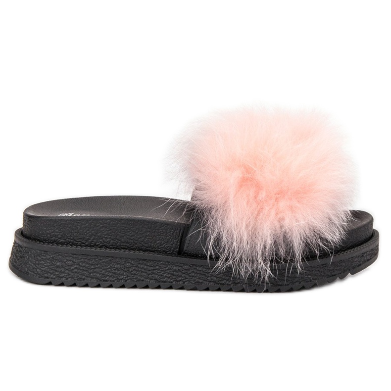 SHELOVET Slippers With Fur pink