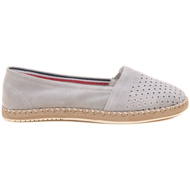 SHELOVET Leather Espadrilles grey