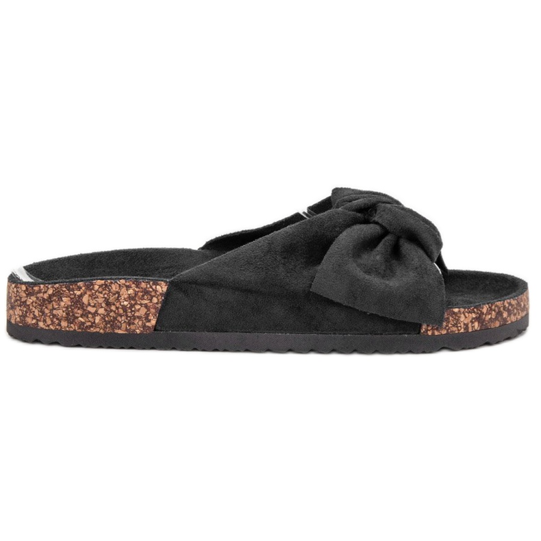 Bona Suede Slippers With A Bow black