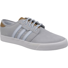 adidas grey canvas trainers