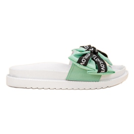 Jumex Slippers With A Love Bow green