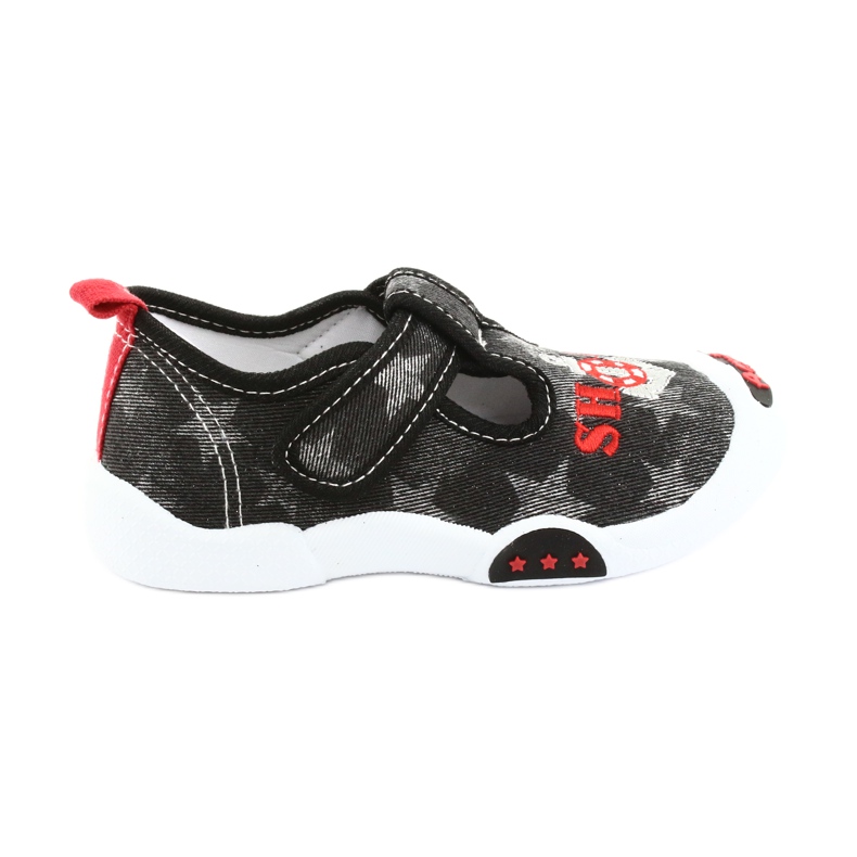 American Club Children's sneakers leather insert TEN12 black red grey