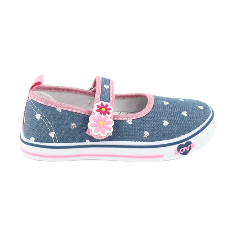 American Club TEN14 Velcro sneakers blue pink grey