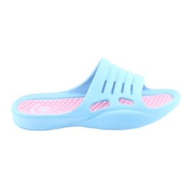 American Club blue foam slippers for water pink