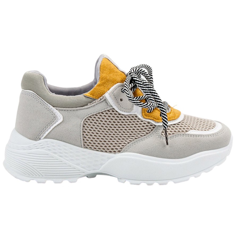 SHELOVET Fashionable Sneakers grey yellow