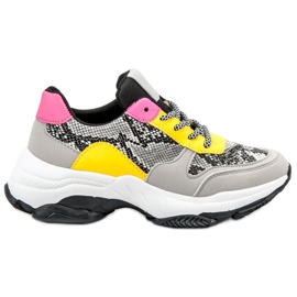 SHELOVET Snake Print colorful sneakers multicolored