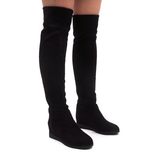 Warm Wedge Boots 168-108 Black