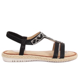 Black espadrilles sandals CO-78 Black