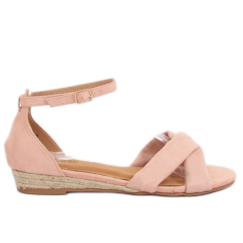 Pink espadrilles sandals 9R121 Pink