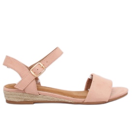 Sandals espadrilles pink 9R73 Pink