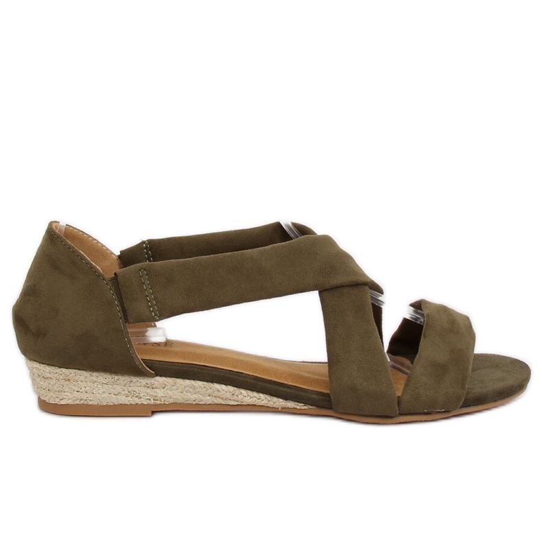 Green espadrilles sandals 9R72 Green
