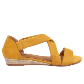 Yellow espadrilles sandals 9R72 Yellow