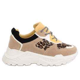 LV88P Leopard beige sports shoes